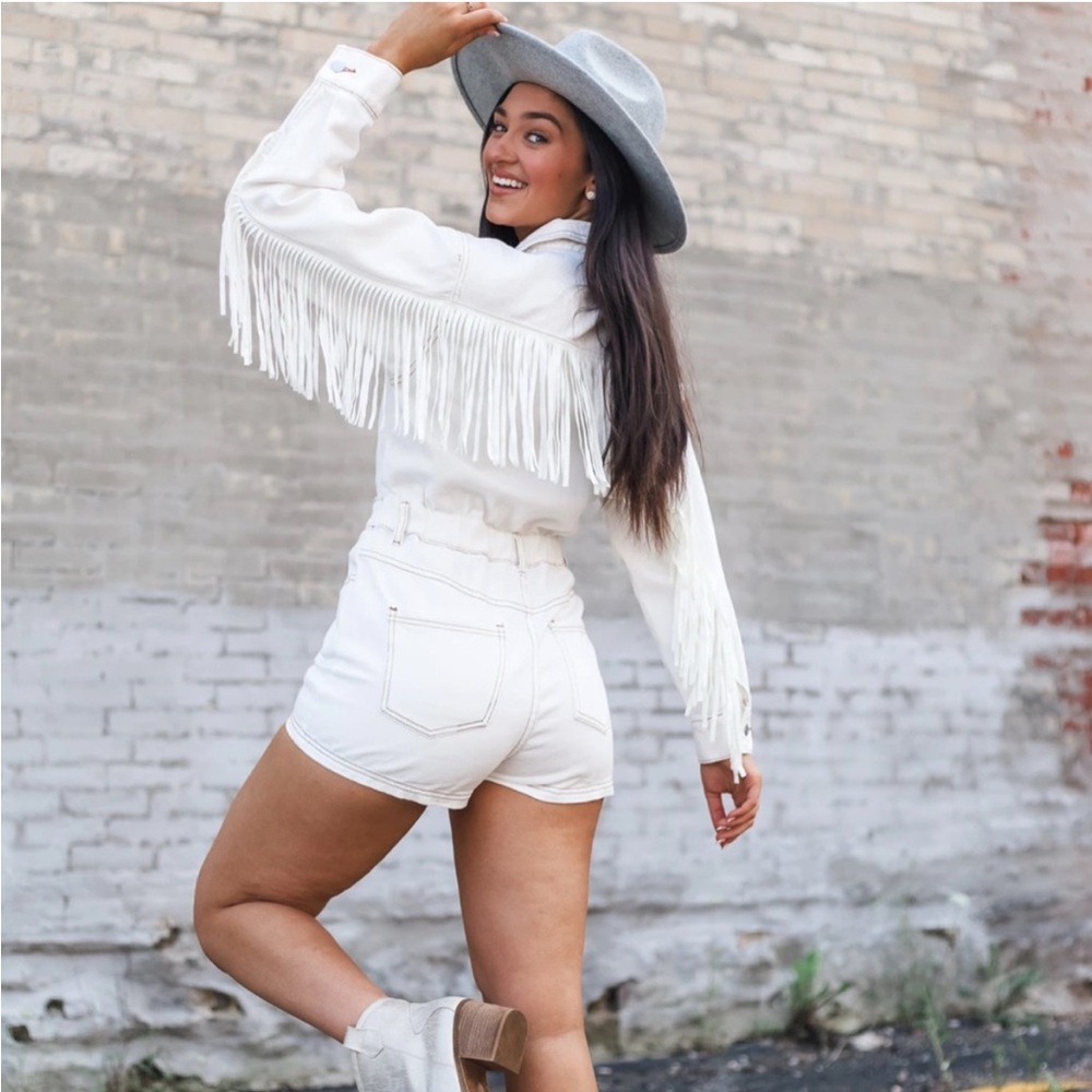 Western Fringe Romper